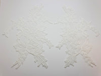 Motif pour robe de mariée dentelle fine ivoire