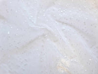 Coupon tulle pailleté 1m60 blanc