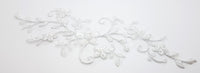 Motif brillant blanc pour robe de mariée