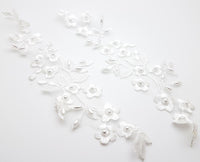 Dentelle motif, brodé perles,