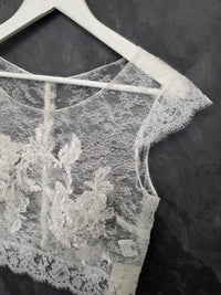 Top mariée dentelle ivoire clair – Taille 40 – Fabriqué en France – Lambert Créations · vue 6