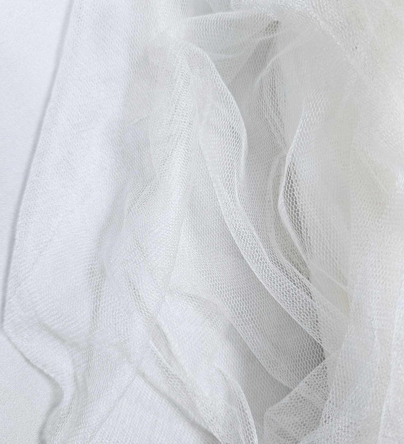 Tulle de soie extra souple ivoire clair