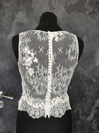 Top Frida – Bochet Création – Dentelle 3D ivoire – Taille 40 · vue 7