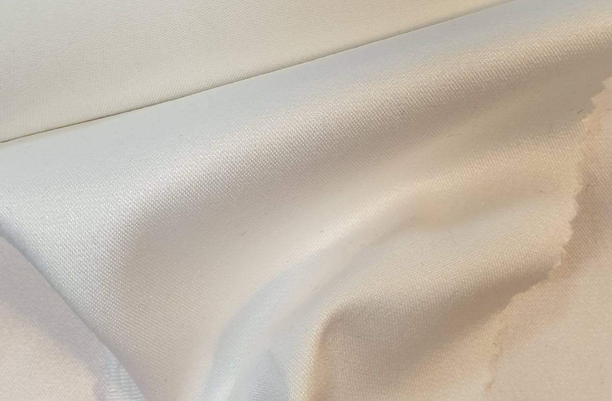 Satin stretch duchesse ivoire clair