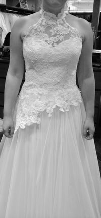 Dentelle rebrodée blanc ou ivoire · vue 3