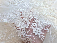 Dentelle royale grand motifs perles et sequins Belen · vue 8