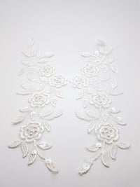 Dentelle ivoire avec perles · vue 5
