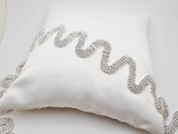 Galon de strass argenté serpenté pour mariée cocktail soirée