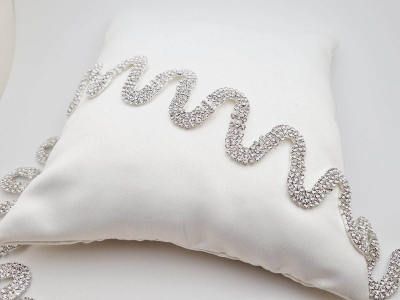 Galon de strass argenté serpenté pour mariée cocktail soirée