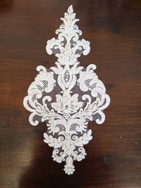 Grand motif losange blanc "princesse" pour robe de mariée