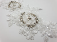 Motif blanc strass et perles pour robe de mariée · vue 4