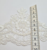 Galon de dentelle pour robe de mariée ivoire avec sequins · vue 2