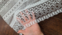 Dentelle geometrique macramé ivoire clair boheme vintage · vue 3