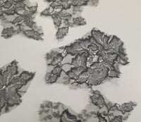 Lot de 9 motifs fin gris brillant argenté · vue 2
