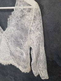 Top de mariée dentelle ivoire – Manches 3/4 – Taille L · vue 9