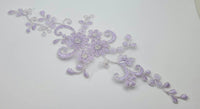 Motif dentelle parme pastel pour robe de mariée · vue 3