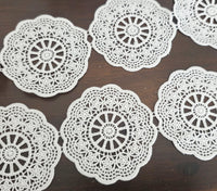 Galon dentelle ivoire 8 cm – Motif mandala – Ruban couture mariage bohème – Vendu au mètre
