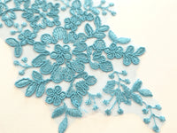 Motif en dentelle bleu turquoise · vue 4