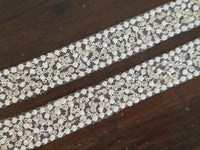 Galon brillant ivoire clair sequins et perles · vue 4