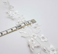 Dentelle motif, brodé perles, · vue 3
