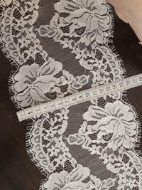 Galon Dentelle Ivoire Mariage 15 cm – Festonné Petits Cils · vue 4