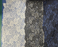 Galon large de dentelle noir ou ivoire 40CM