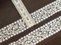 Galon brillant ivoire clair sequins et perles · vue 3