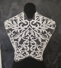 Motif pour dos arabesques ivoire clair