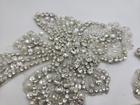 Lot de 2 motifs argenté crystal et perles · vue 4