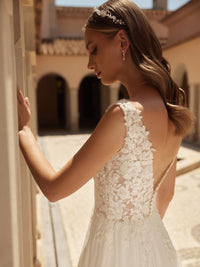 Robe fluide modèle FLUORITE de Bianco 36 ET 40/42 · vue 3