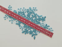 Motif en dentelle bleu turquoise · vue 3
