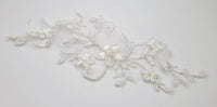 Motif appliqué dentelle ivoire brillant pour robe de mariée · vue 4