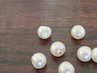 20 Boutons perles ivoire / ivoire clair 6 mm ou 8 mm · vue 2
