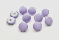 Boutons recouverts parme lot de 10