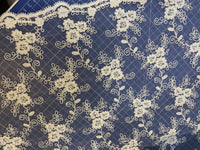 Dentelle tulle brodé ivoire · vue 2