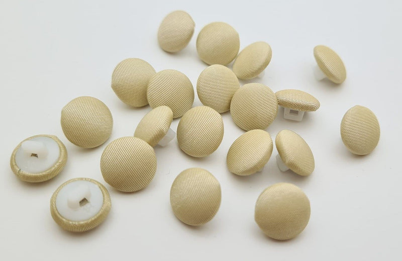 Boutons recouvert taffetas doré LOT DE 21 pièces