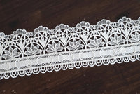 Galon de guipure ivoire clair avec ruban – mariage, robe de mariée champêtre – vendu au mètre · vue 3
