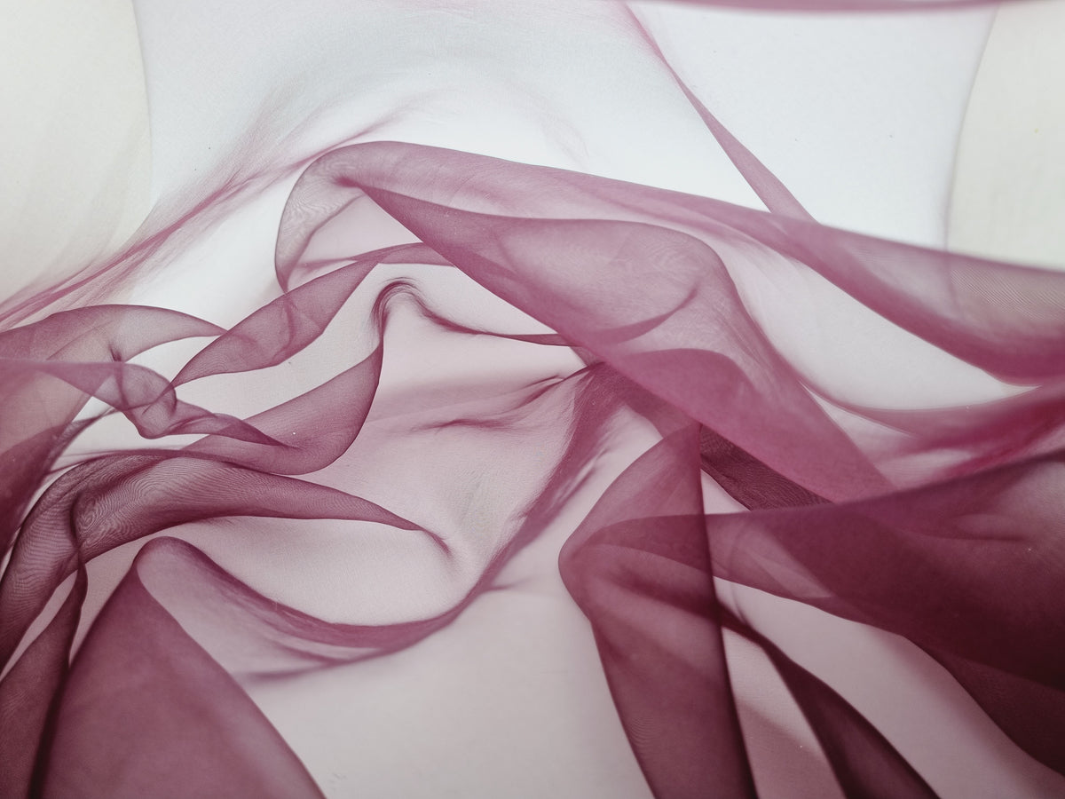 ORGANZA VOILAGE PRUNE Laize 300cm