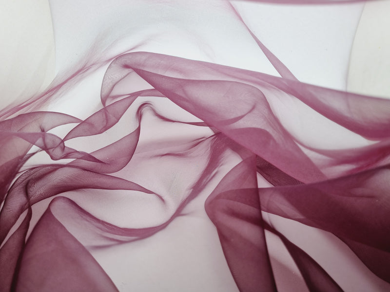 ORGANZA VOILAGE PRUNE Laize 300cm