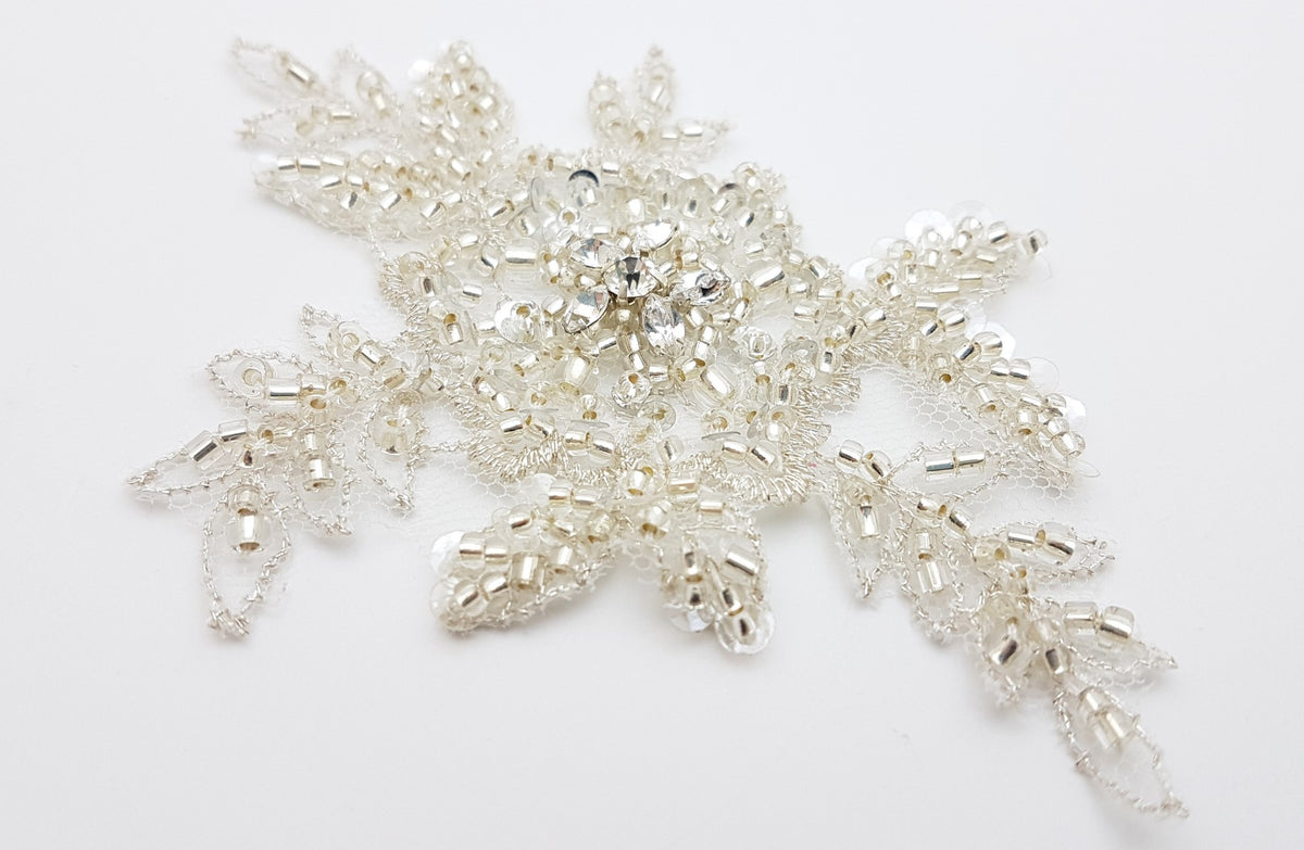 Motif pour robe de mariée/soirée brillant strass et perles