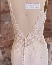 Long motif feuilles pour robe de mariée sequins · vue 2