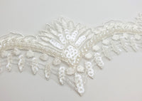 Galon ivoire pour robe de mariée orné de sequins