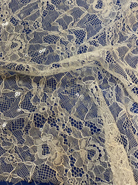 Dentelle pour robe de mariée avec sequins ivoire/blanc · vue 4
