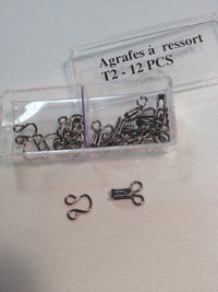 Agrafes métal gris taille 2 boite de 12