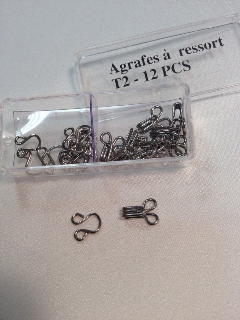 Agrafes métal gris taille 2 boite de 12