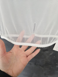 Top en tulle ivoire pour création robe de mariée – Base modélisme – Toile blanche transparente – Fermeture crochet dos · vue 3