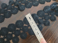 Galon noir ronds mandalas , coupon 2 mètres · vue 2