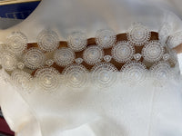 Galon de dentelle bohème ivoire motif mandala · vue 5