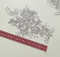 Lot de 4 motifs en dentelle gris à coudre · vue 3