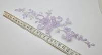 Motif dentelle parme pastel pour robe de mariée · vue 2